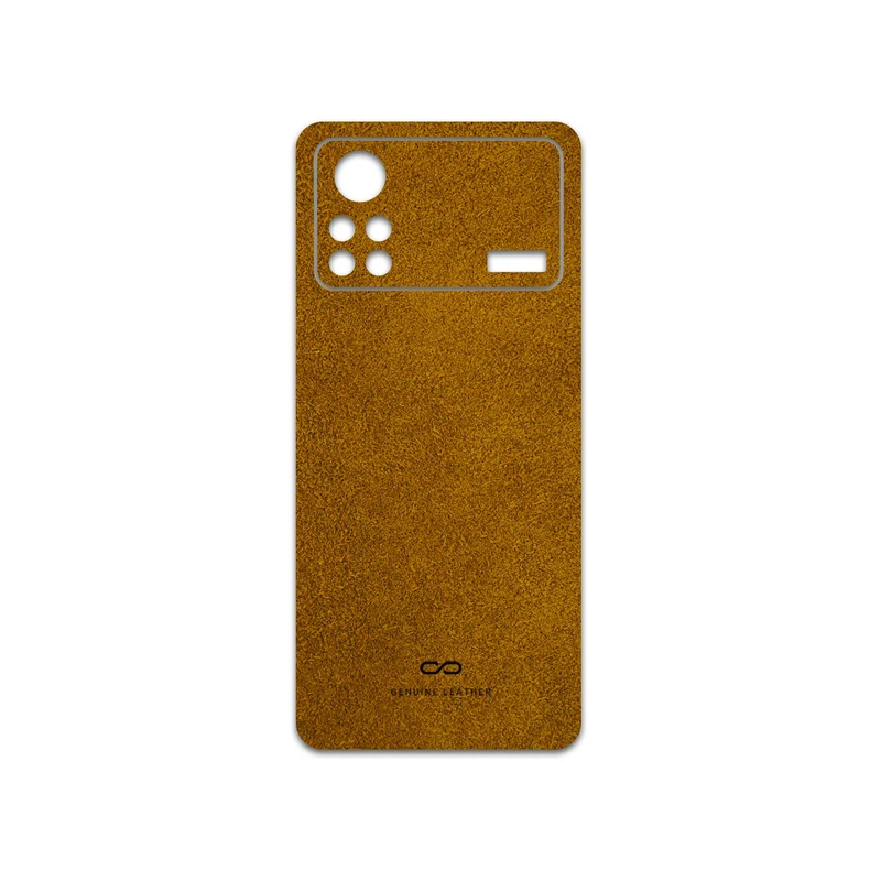 برچسب پوششی ماهوت مدل Brown-Chamois-Leather مناسب برای گوشی موبایل شیائومی Poco X4 Pro 5G