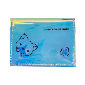 کیف پول زنانه مدل هولوگرامی طرح گربه کد KZD-0101