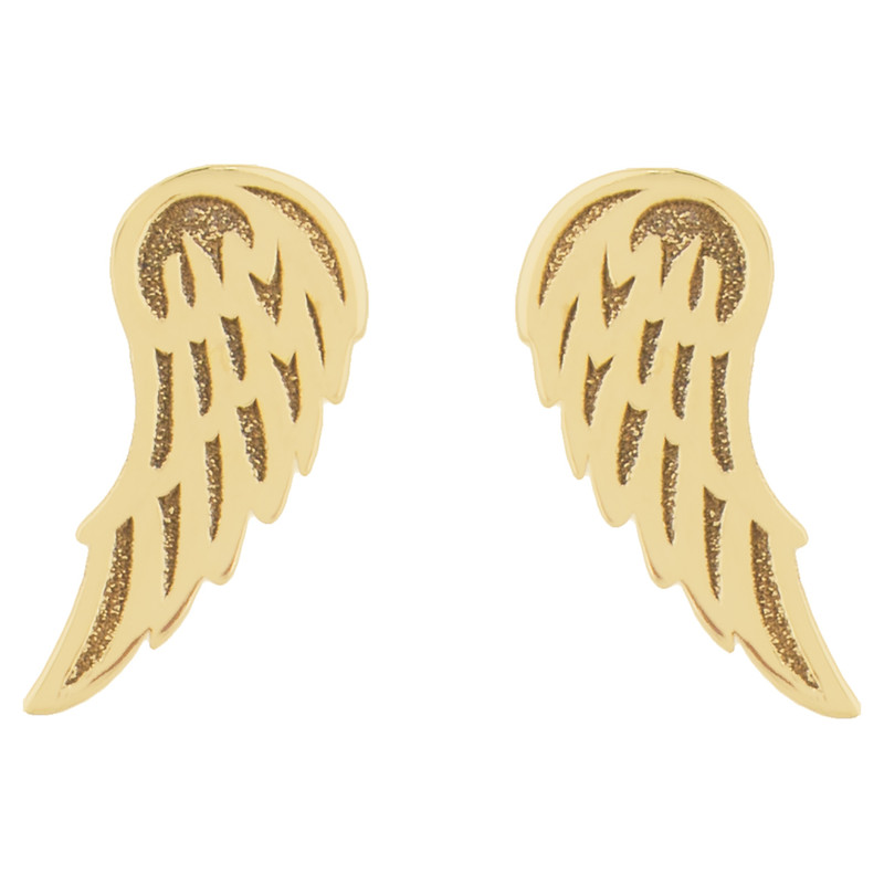 گوشواره طلا 18 عیار زرمان مدل ZME0789 طرح بال عقاب