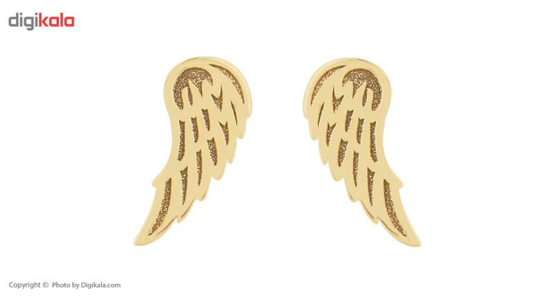 گوشواره طلا 18 عیار زرمان مدل ZME0789 طرح بال عقاب