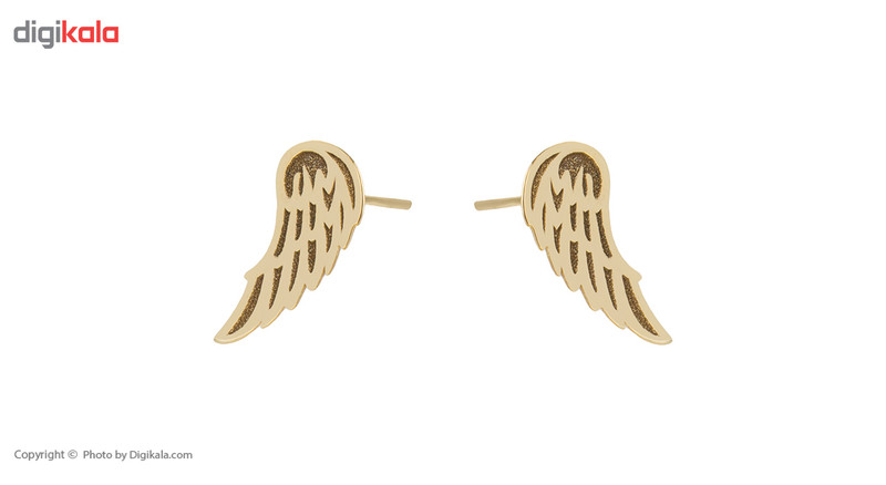 گوشواره طلا 18 عیار زرمان مدل ZME0789 طرح بال عقاب