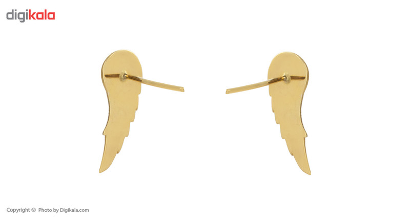 گوشواره طلا 18 عیار زرمان مدل ZME0789 طرح بال عقاب