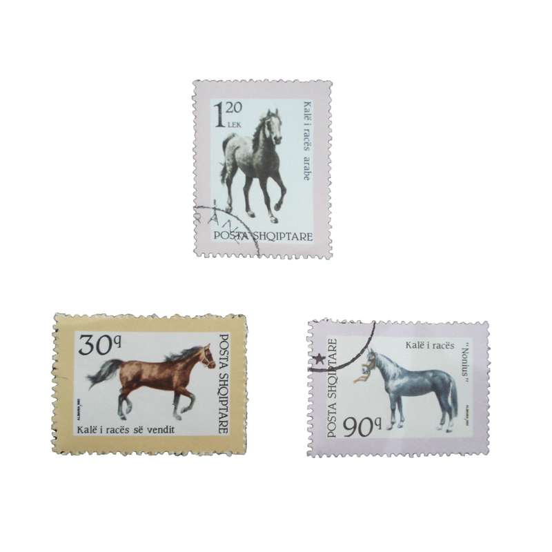 تمبر یادگاری مدل اسب کد DS1541 مجموعه سه عددی