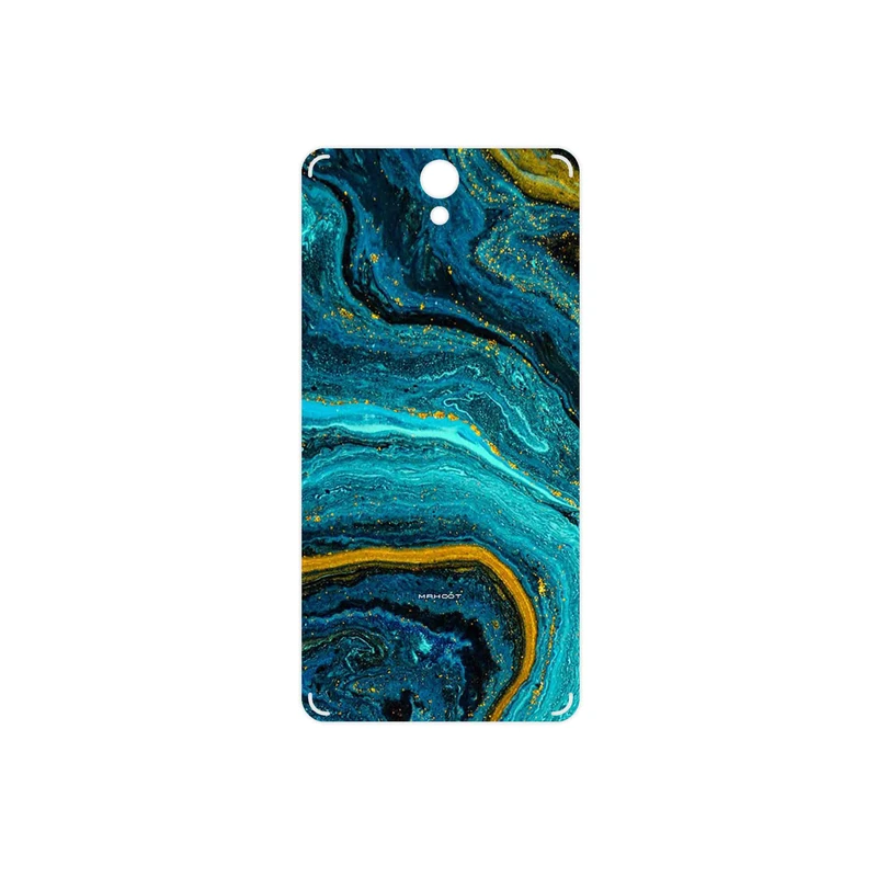 برچسب پوششی ماهوت مدل Turquoise marblewith golden streaks مناسب برای گوشی موبایل لنوو Vibe S1