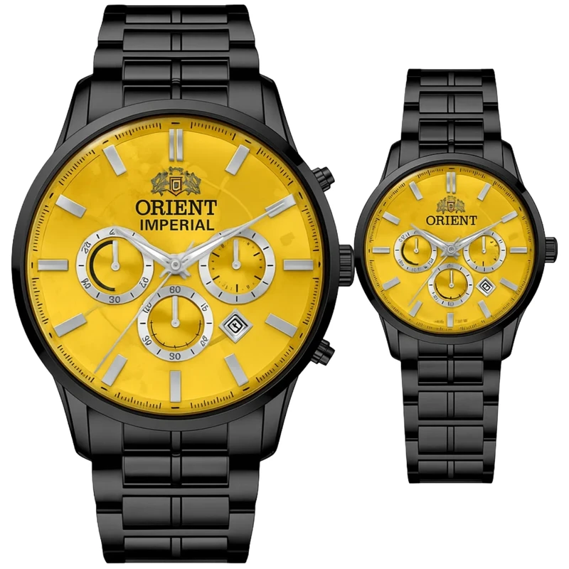 ست ساعت مچی عقربه‌ای کوارتز زنانه و مردانه اورینت مدل Or-27538