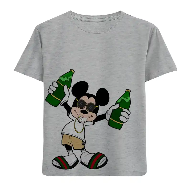 تی شرت آستین کوتاه بچگانه مدل میکی و عینک دودی F871