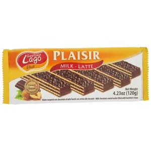 ویفر شکلات شیری لاگو با کرم فندق مقدار 120 گرم