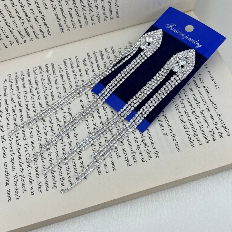 گوشواره زنانه مدل تنیسی جواهری کد E4801