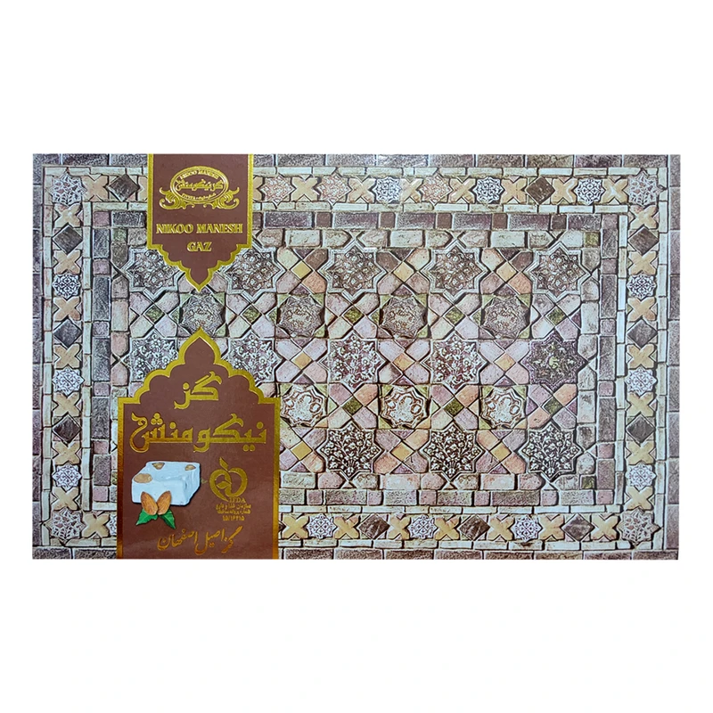 گز لقمه ای 10 درصد مغز بادام نیکومنش - 300 گرم