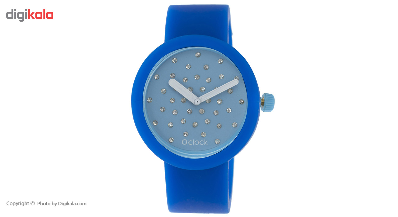 ساعت مچی عقربه ای زنانه اوکلاک مدل Crystal Blu Acqua