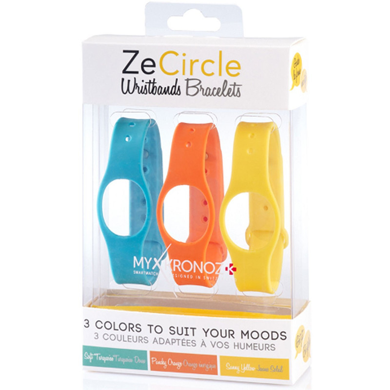 پک 3 عددی بند مچ‌بند هوشمند مای کرونوز مدل ZeCircle X3 Colorama