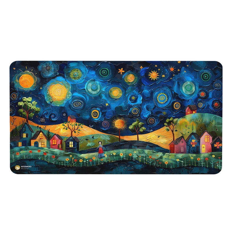 ماوس پد هومرو مدل MX2662 طرح نقاشی شب پرستاره