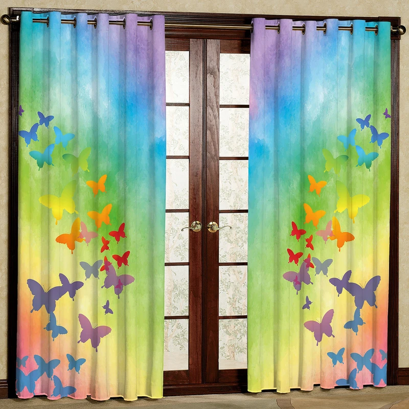 پرده طرح پروانه مدل هازان پانچی کد 1238 H سایز 280x140 سانتی متر