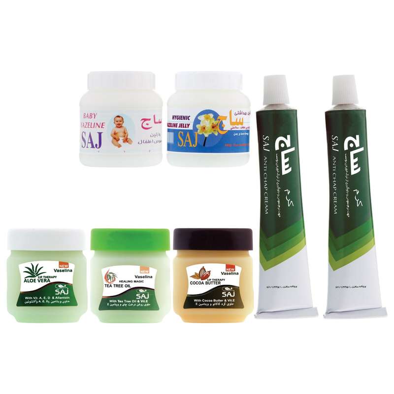 کرم ترک پا و وازلین ساج مدل 10-3 مجموعه 7 عددی