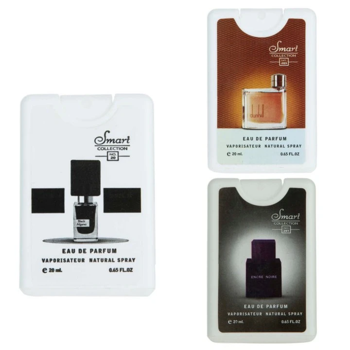 عطر جیبی مردانه اسمارت کالکشن مدل بلک افغان دانهیل لالیک کد 62 حجم میلی لیتر بسته 3 عددی