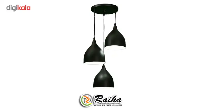 لوستر رایکا 3 شعله مدل شیپوری کوتاه کد ROS760