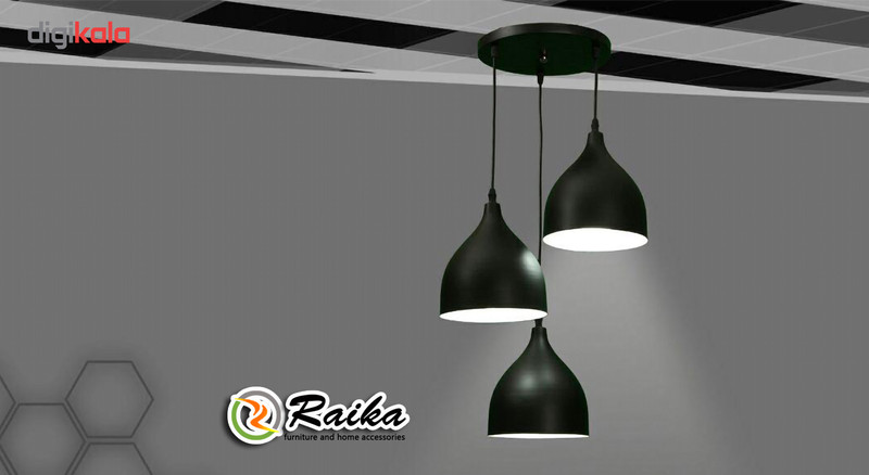 لوستر رایکا 3 شعله مدل شیپوری کوتاه کد ROS760