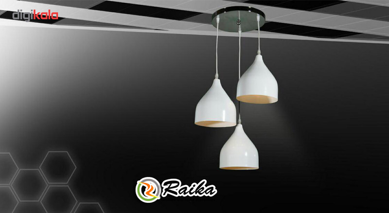 لوستر رایکا 3 شعله مدل شیپوری کوتاه کد ROS760
