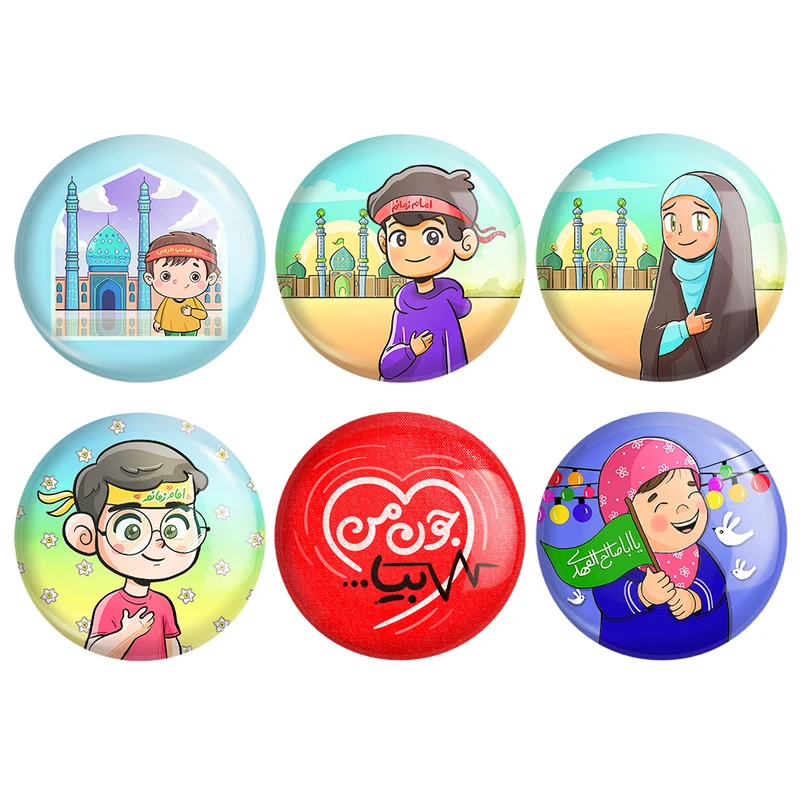 مگنت خندالو طرح کودکانه نیمه شعبان کد 1629A مجموعه 6 عددی