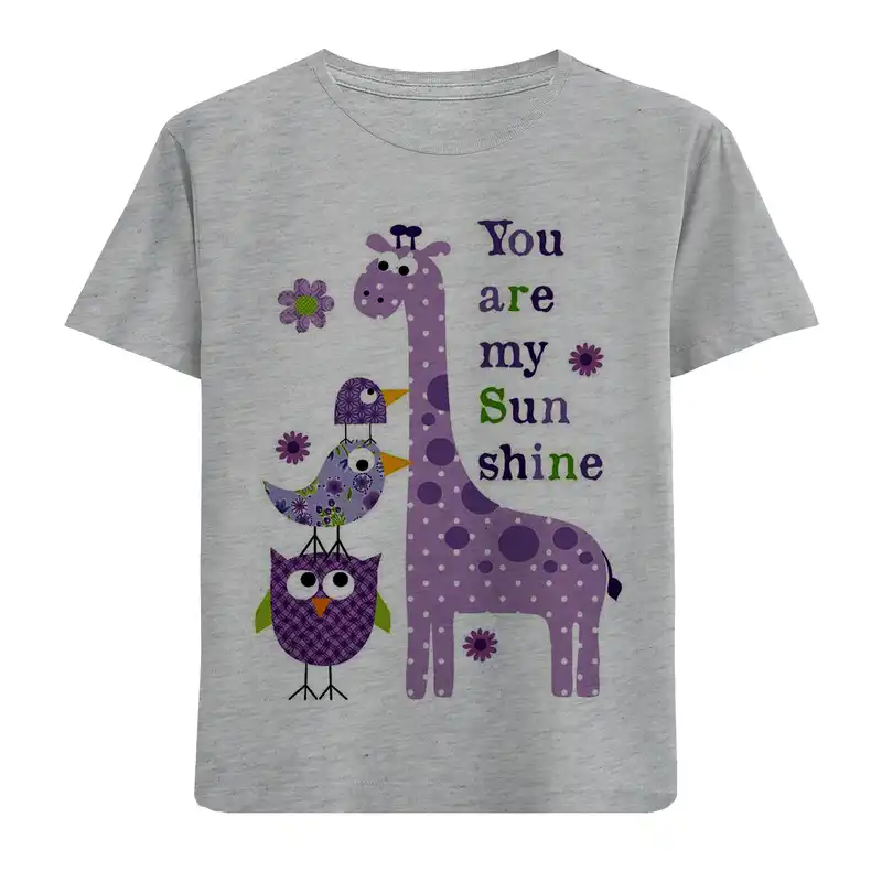 تی شرت آستین کوتاه بچگانه مدل حیوانات F266