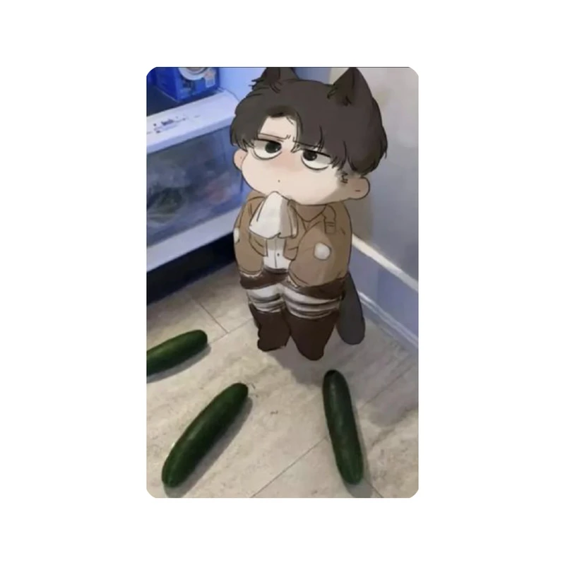 استیکر کارت مدل انیمه طرح اتک ان تایتان لیوای آکرمن attack on titan Levi Ackermann کد 5417