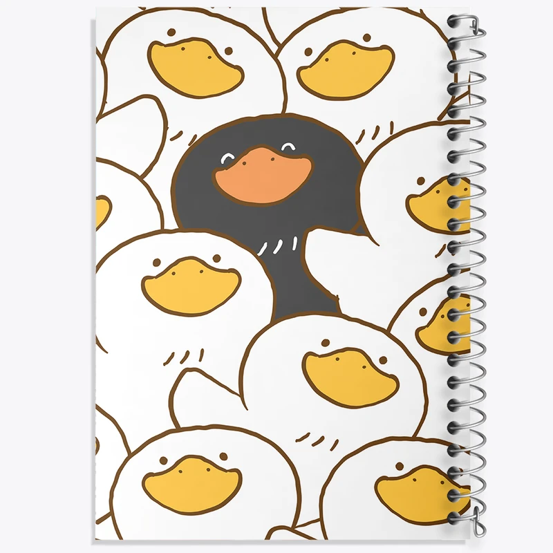 دفتر ژورنال نویسی 50 برگ خندالو مدل نقطه ای طرح اردک کد N865