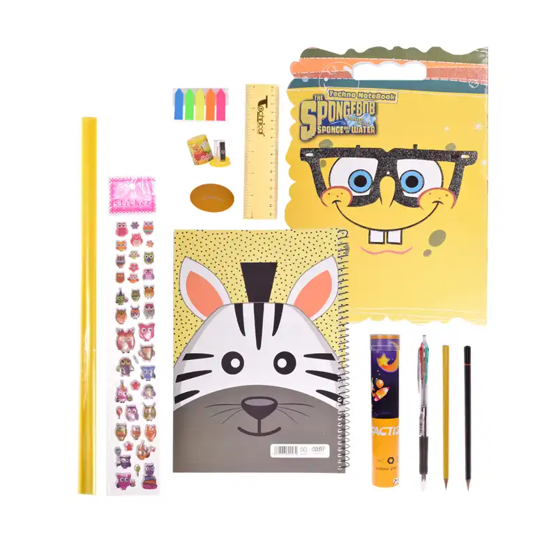 ست 12 تکه لوازم تحریر مدل yellow