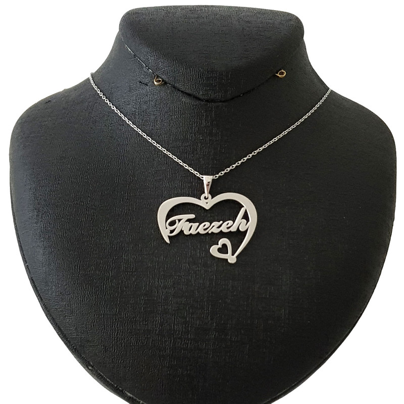 گردنبند نقره مدل اسم فائزه کد Termehsilver2 گردنبند نقره مدل اسم فائزه کد Termehsilver2