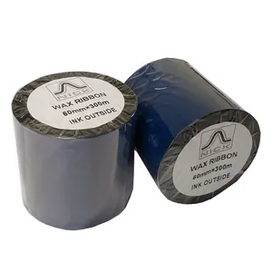 ریبون پرینتر لیبل زن نیک مدل WAX 60mm x 300m بسته 2 عددی