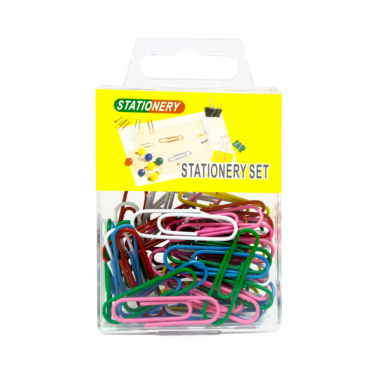 گیره کاغذ طرح رنگی سایز 28-33 میلی متر بسته 35 عددی