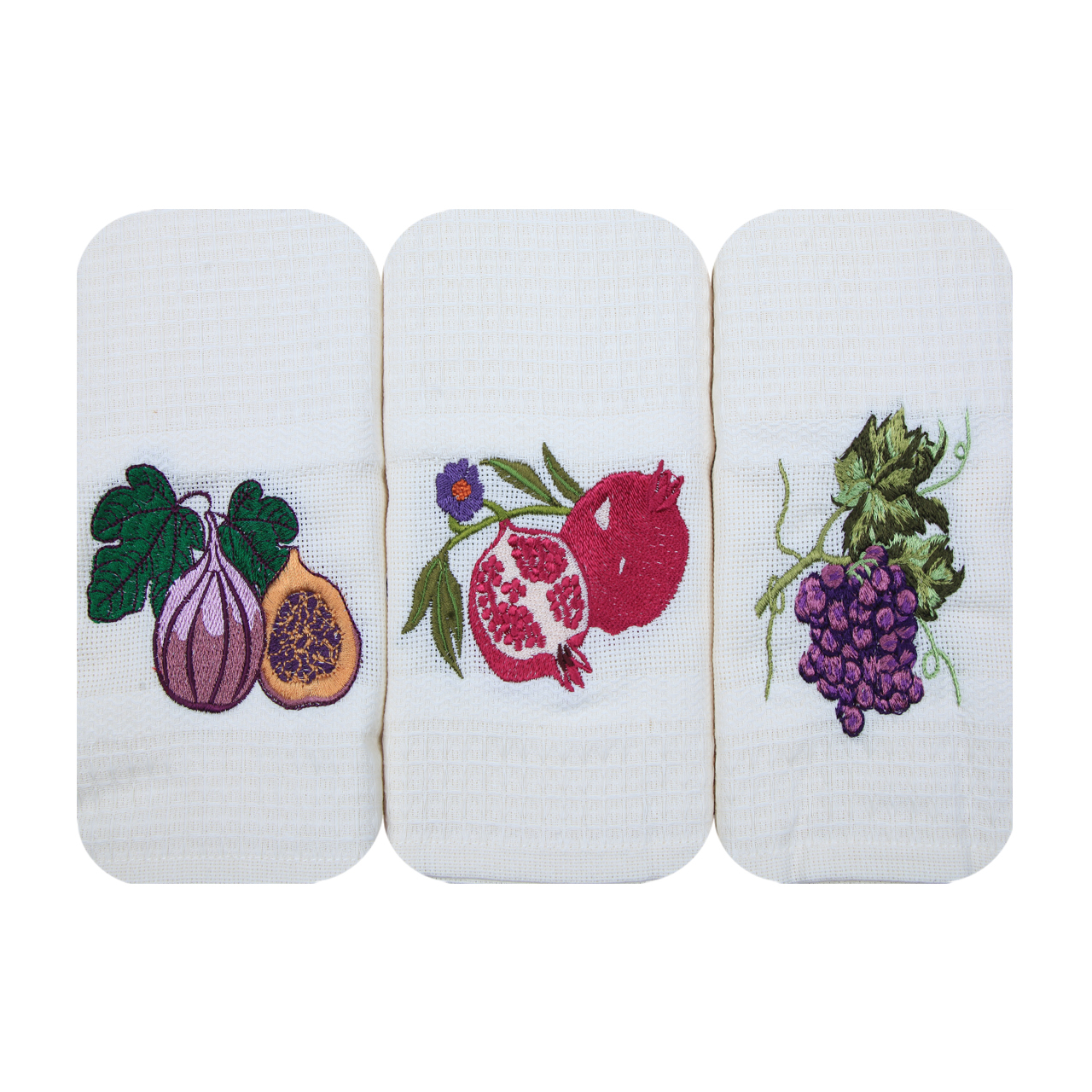 دستمال آشپزخانه آکیپیک طرح Fruits-V2 بسته 6 عددی