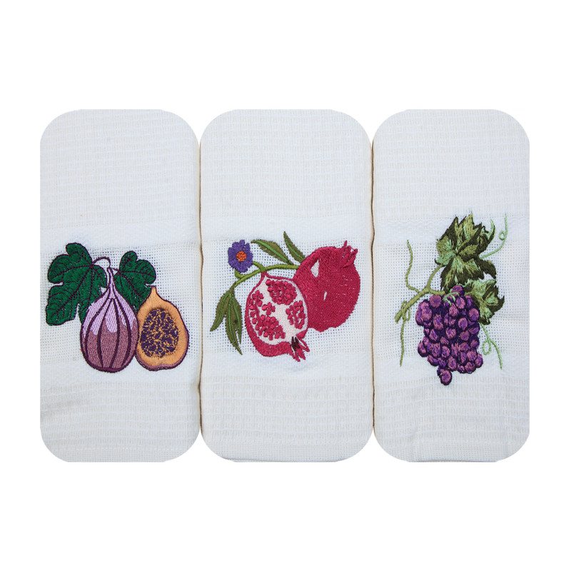 دستمال آشپزخانه آکیپیک طرح Fruits-V2 بسته 6 عددی