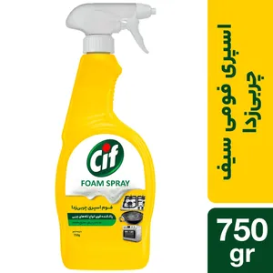 اسپری فوم پاک کننده چربی زدا سطوح سیف مدل رایحه لیمو  حجم 750 میلی لیتر