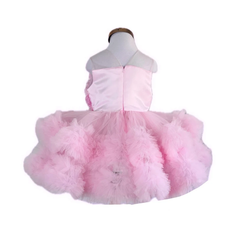 عکس شماره 2 : پیراهن بدون آستین یقه گرد دخترانه مدل پرنسسی پف پفی شکوفه