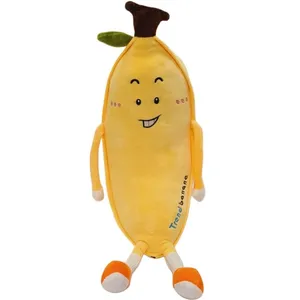 عروسک پولیشی طرح موز خندان مدل BOBO133 ارتفاع 55 سانتی متر