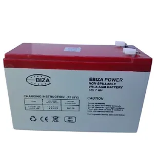 باتری UPS با ولتاژ 12 ولت و شدت جریان 7 آمپرساعت مدل ایبیزا