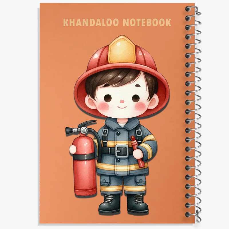 دفتر مشق 50 برگ خندالو طرح آتش نشان کیوت کد N5923