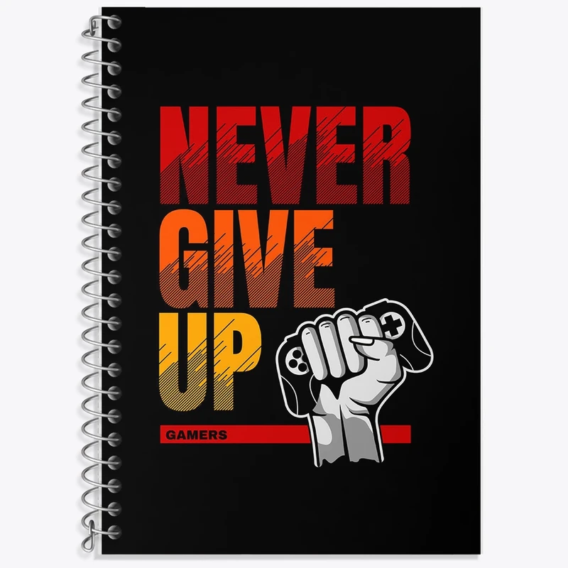 دفتر لغت 50 برگ خندالو طرح Never Give Up کد F2347