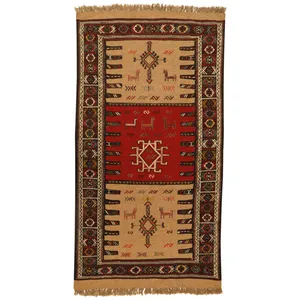 گلیم دستبافت دو متری کد 991104