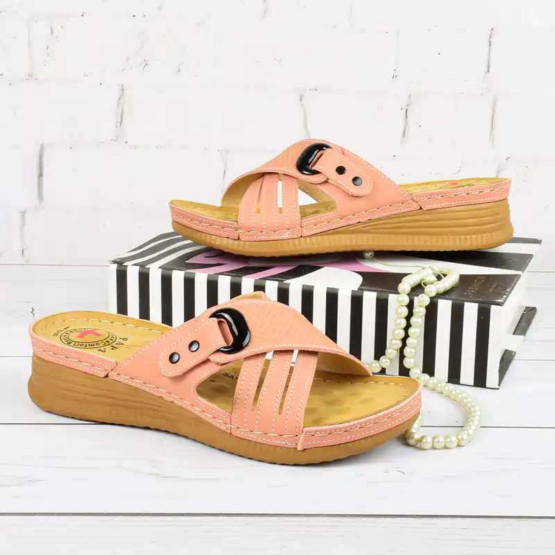 دمپایی زنانه پاپا مدل طبی ماساژوری کمربندی KLBS.4021