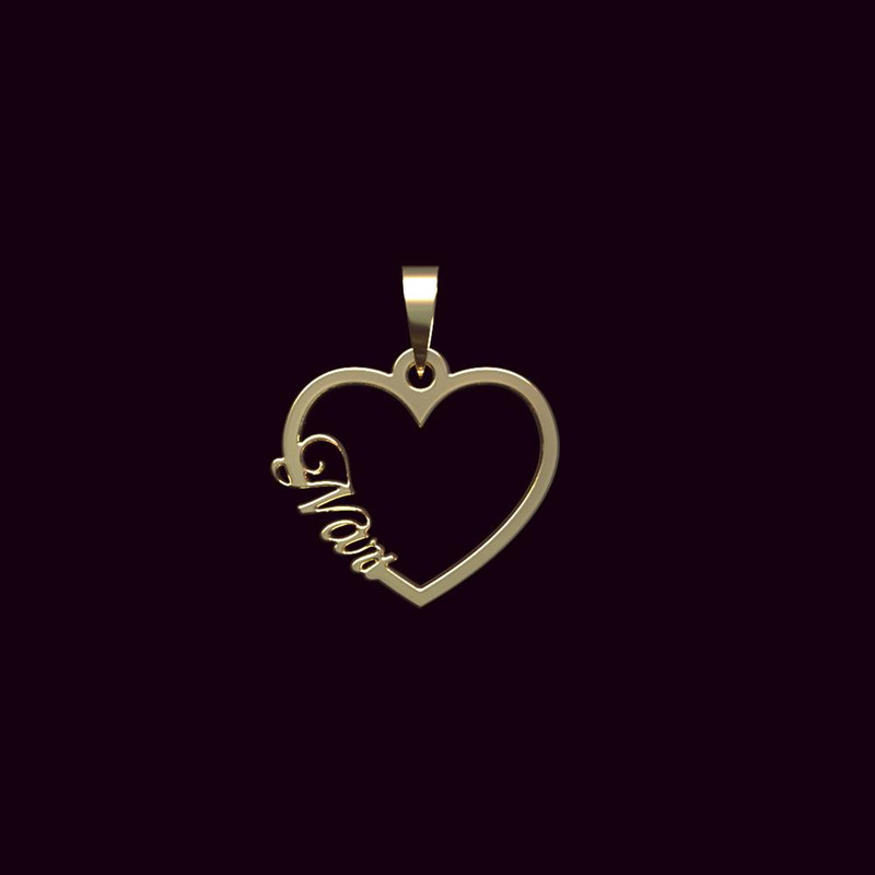 آویز گردنبند طلا 18 عیار زنانه مدوپد مدل اسم ناری nari کد PB1-10520