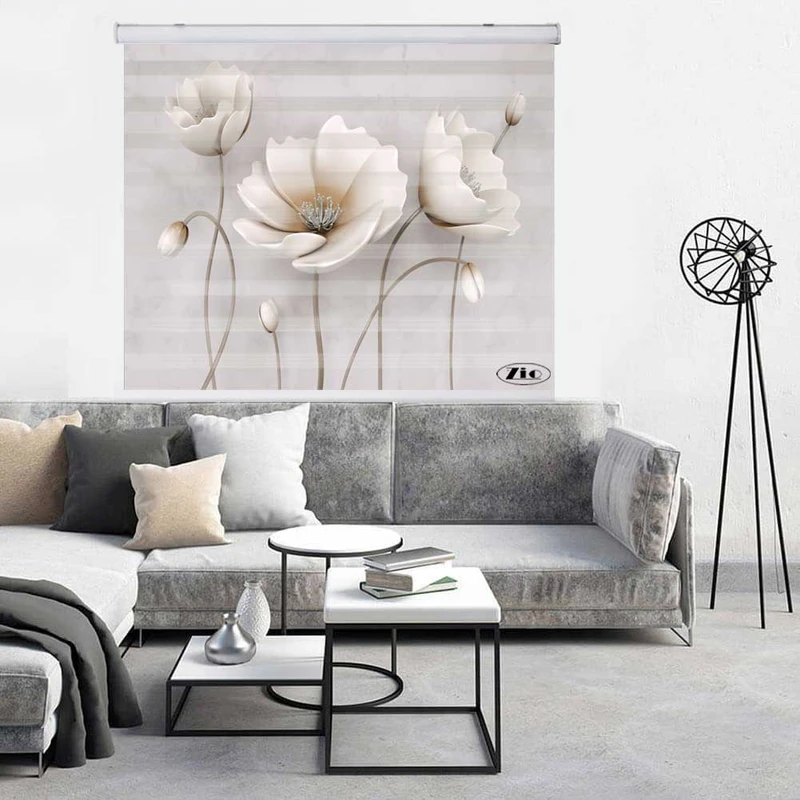 پرده زبرا زیو کد 3D1353 سایز 150x150 سانتی متر