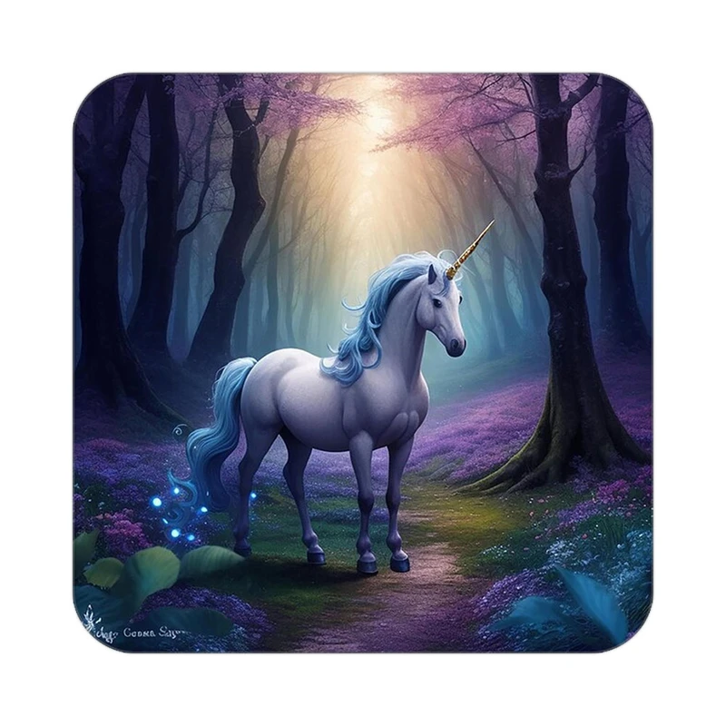 زیر لیوانی کاکتی طرح اسب تک شاخ و یونیکورن مدل mp29210