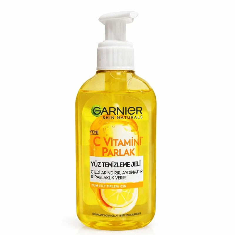 ژل شست‌وشوی صورت گارنیه مدل ویتامین سی مناسب برای انواع پوست حجم 200 میلی‌ لیتر