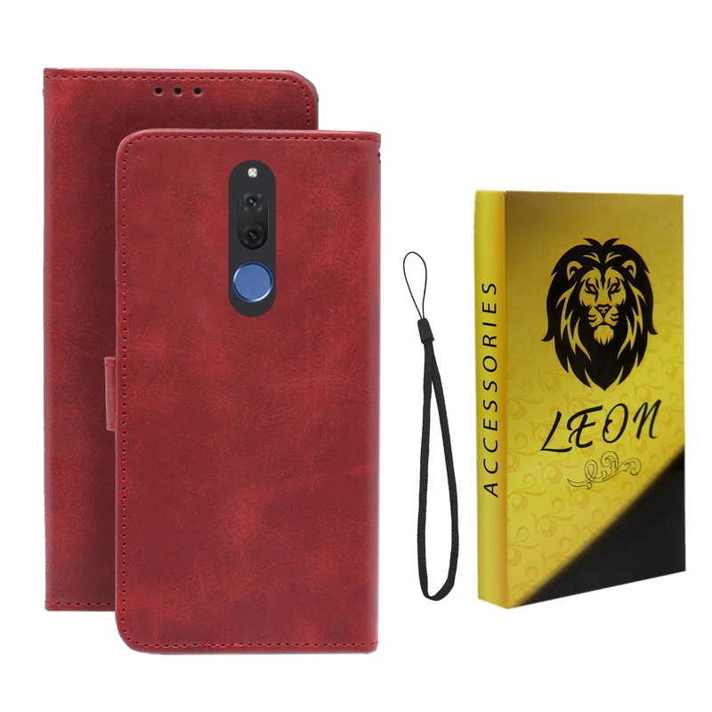 کیف کلاسوری لئون مدل Scusa Oro مناسب برای گوشی موبایل هوآوی Mate 10 Lite به همراه بند آویز