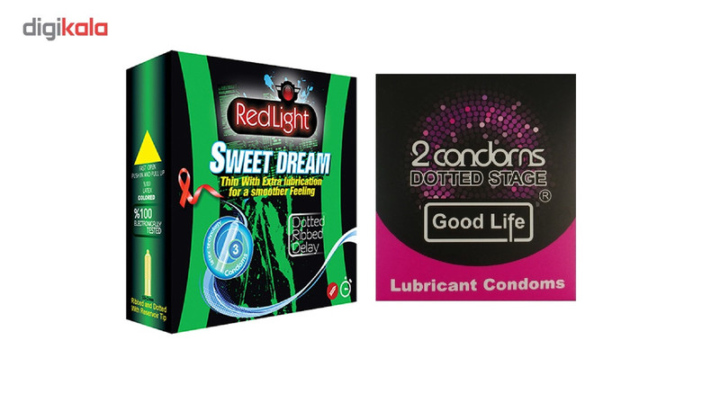 کاندوم خاردار گودلایف مدل Stage بسته 2 عددی به همراه کاندوم تاخیری ردلایت مدل Sweet Dream بسته 3 عددی کاندوم خاردار گودلایف مدل Stage بسته 2 عددی به همراه کاندوم تاخیری ردلایت مدل Sweet Dream بسته 3 عددی