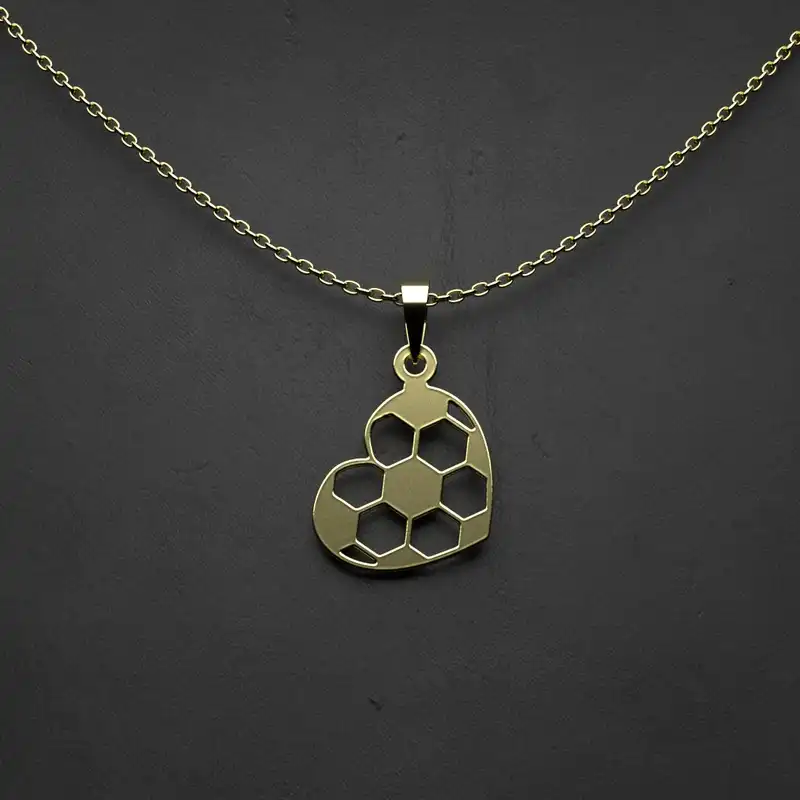 گردنبند طلا 18 عیار زنانه مدوپد مدل قلب کد JJ1010