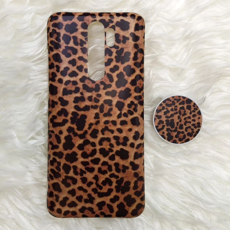 کاور مدل پلنگی کد 03 مناسب برای گوشی موبایل شیائومی Redmi Note 8 Pro به همراه پایه نگهدارنده