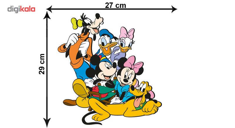 استیکر چوبی باروچین طرح میکی موس و دوستانش