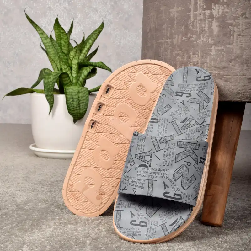 دمپایی زنانه پاپا مدل GRY.2766